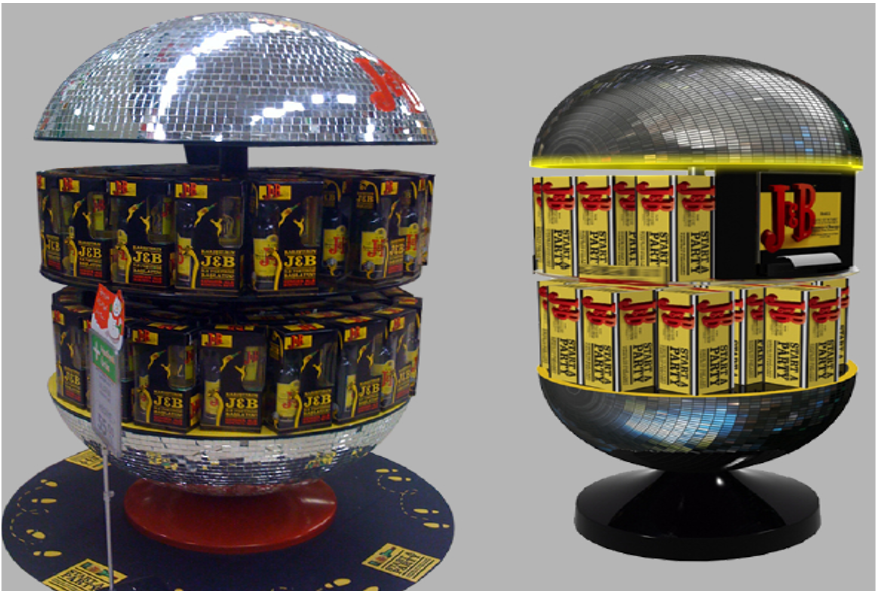 Expositor de punto de venta de marca de bebidas