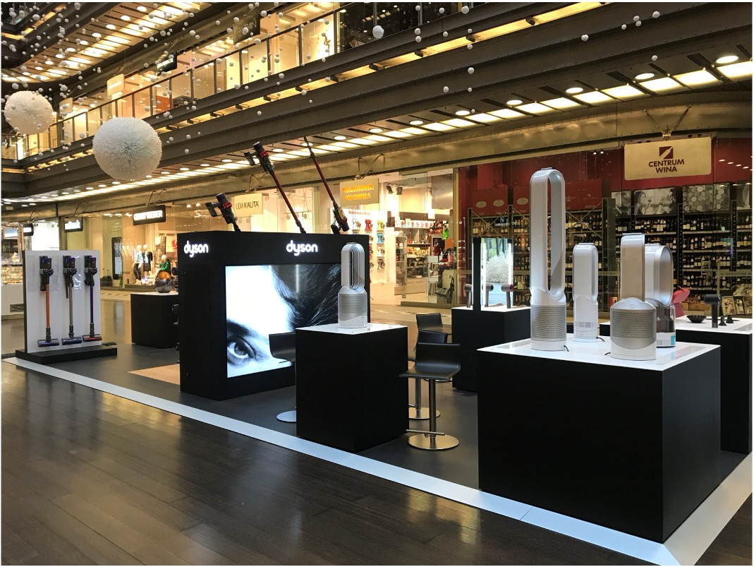 Dyson ürün display vitrin