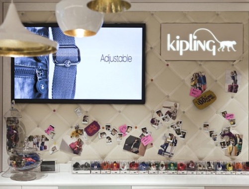 Premium luggage showcase wall